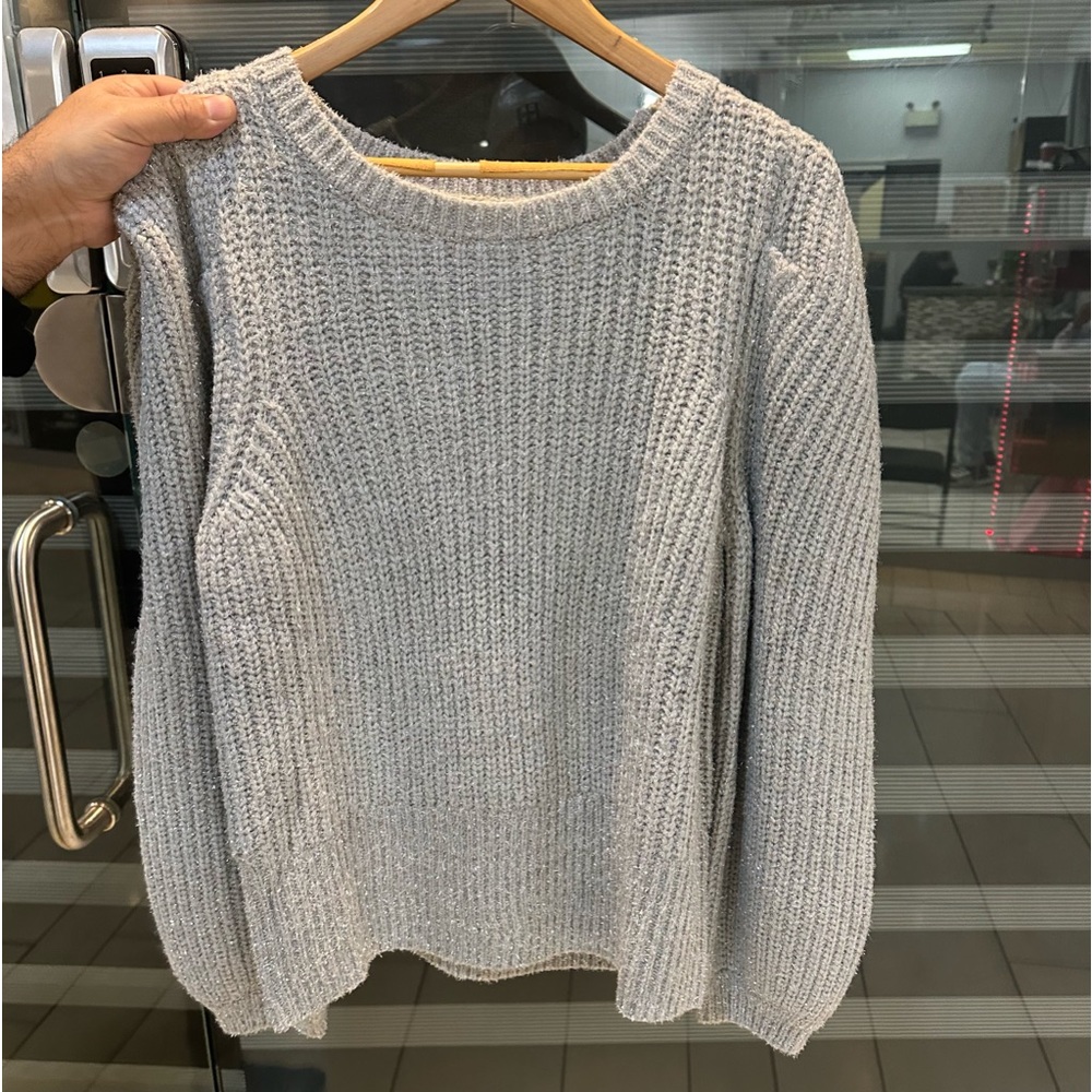 NWT Scoop Gray Sweater